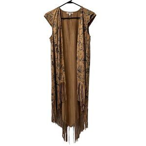 Love, Fire‎ Size Medium floral boho duster kimono Hippie Peasant Colorful